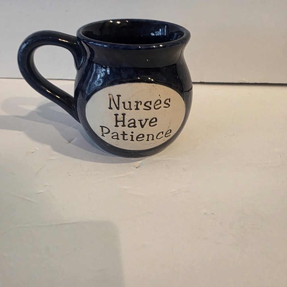 Nurse's Have Patience Blue Mug